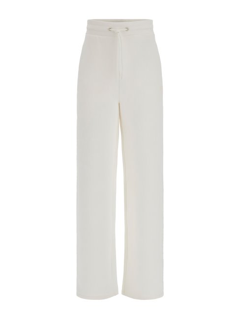 Guess Pantalon Blanc à Bande Logo
