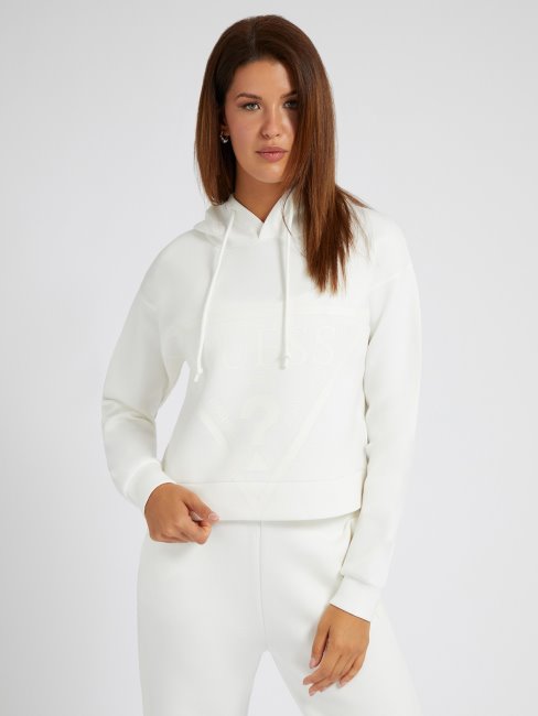 Sweat Logo Devant Blanc Guess