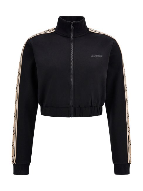 Sweat Crop Noir à Logo Sur Le Côté Guess