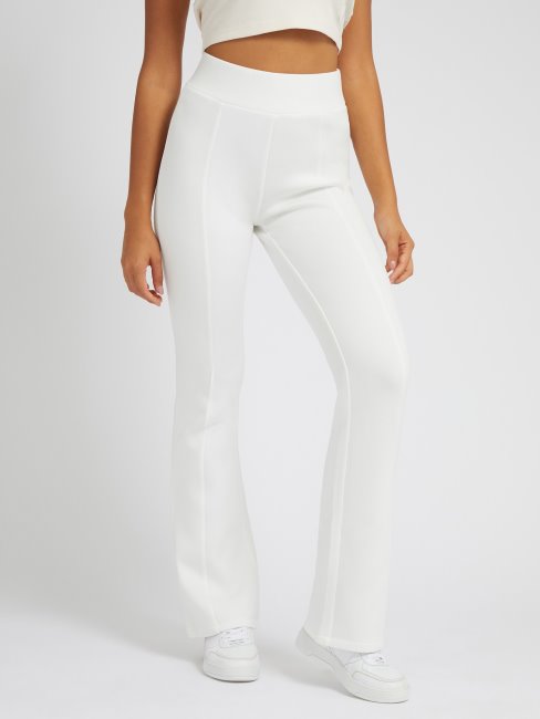 Pantalon évasé En Scuba Blanc Guess