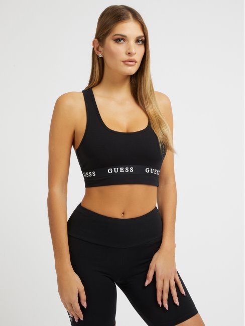 Soutien-gorge Actif Avec Logo En Jersey Stretch Guess Noir