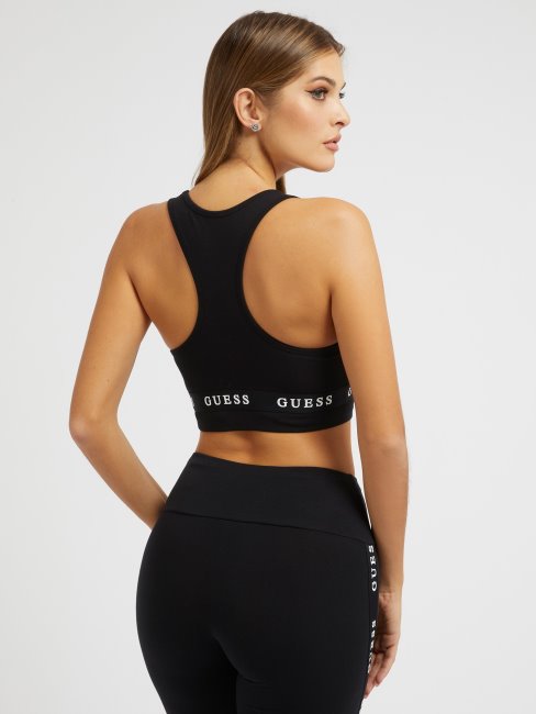 Soutien-gorge Actif Avec Logo En Jersey Stretch Guess Noir