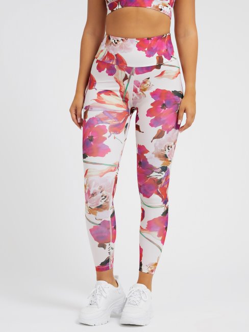 Legging Imprimé Fleuri All Over Guess Rouge Multi