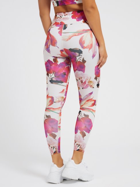Legging Imprimé Fleuri All Over Guess Rouge Multi