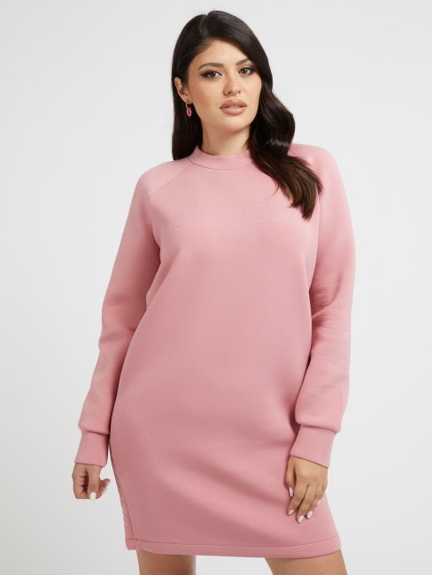 Robe En Scuba Avec Logo Sur Le Côté Rose Guess