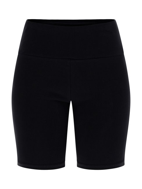 Short De Motard Noir à Bande Logo Guess
