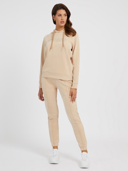 Guess Pantalon De Jogging En Suédine Beige