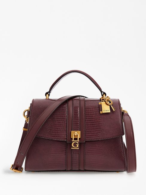 Mini Sac à Main Ginevra Imprimé Python Rouge Guess