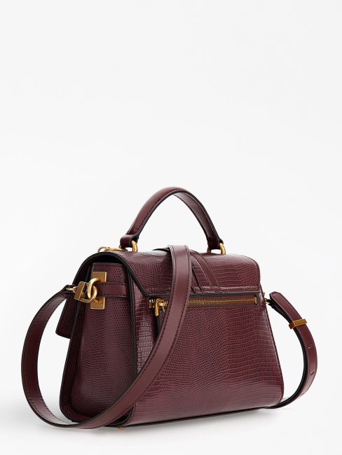 Mini Sac à Main Ginevra Imprimé Python Rouge Guess