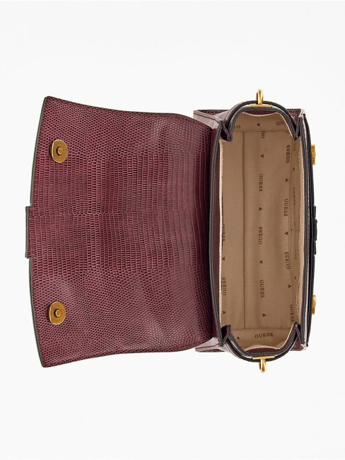 Mini Sac à Main Ginevra Imprimé Python Rouge Guess