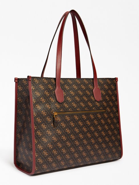 Sac Shopping Noir Guess Silvana 4g Logo