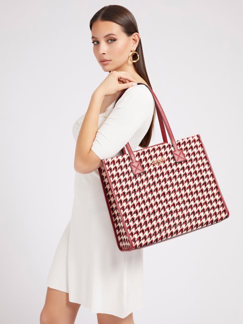 Guess Shopper Noir En Tweed Silvana