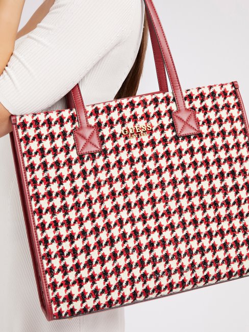 Guess Shopper Noir En Tweed Silvana