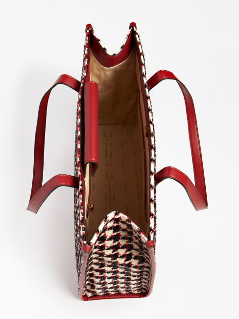 Guess Shopper Noir En Tweed Silvana