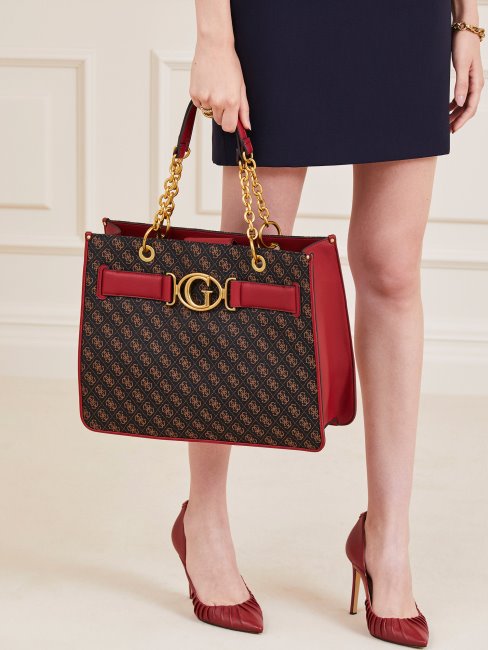 Rouge Foncé Aileen 4g Logo Shopper Guess