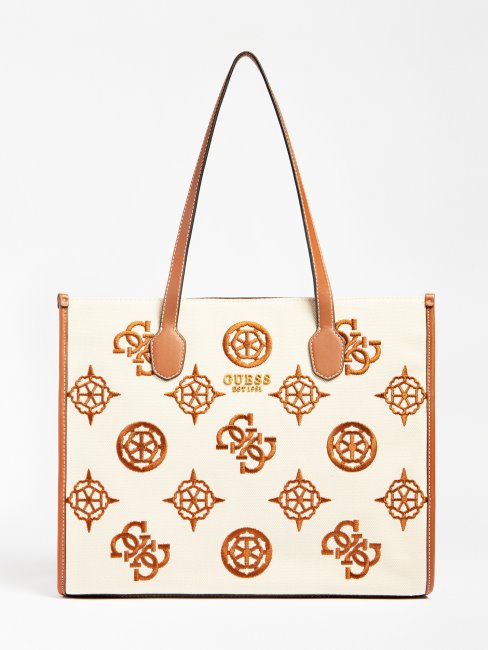 Guess Silvana Cabas Logo Brodé Marron