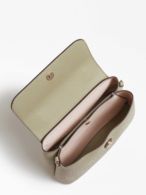 Amara 4g Logo Sac à Main Vert Guess