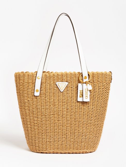 Guess Lilica Shopper Raphia Blanc