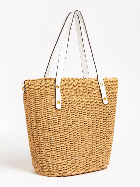 Guess Lilica Shopper Raphia Blanc