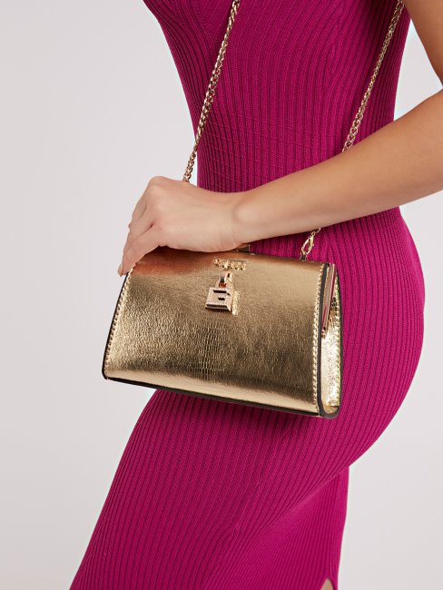 Mini Pochette Déjouée Night Fall Guess Gold