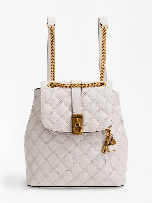 Guess Gaia 4g Logo Mini Sac à Dos Blanc