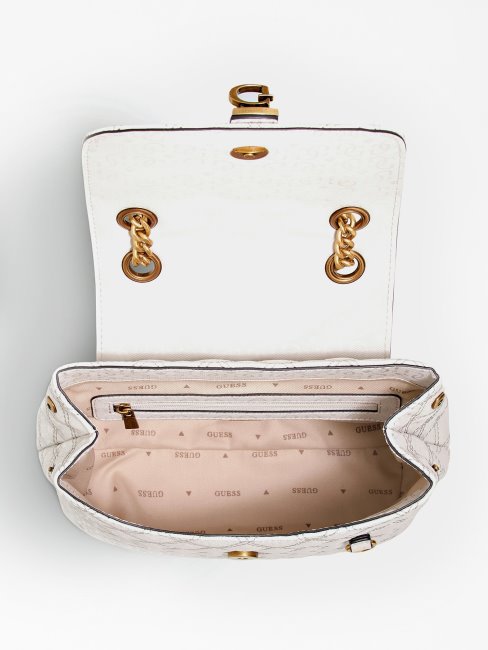 Guess Gaia 4g Logo Mini Sac à Dos Blanc