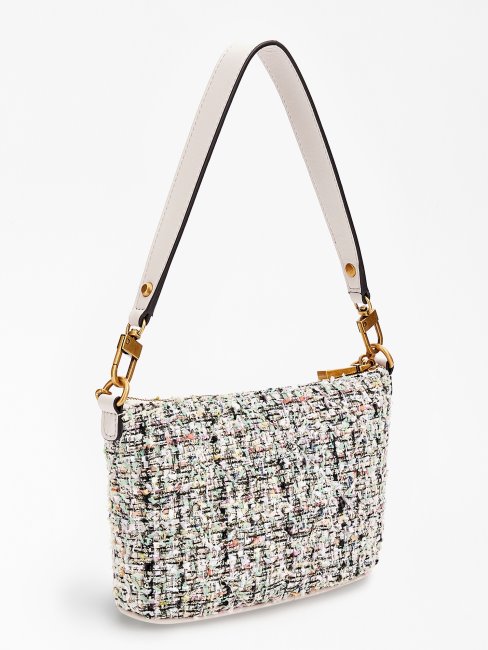 Cessily Mini Sac Seau En Tweed Gold Guess