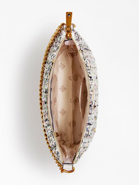 Cessily Mini Sac Seau En Tweed Gold Guess