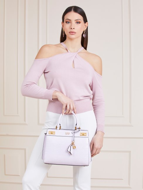 Sac à Main Imprimé Croco Katey Guess Lilas