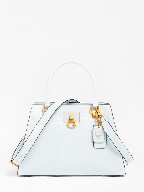 Sac à Main Guess Bleu Clair Imprimé Croco Stephi