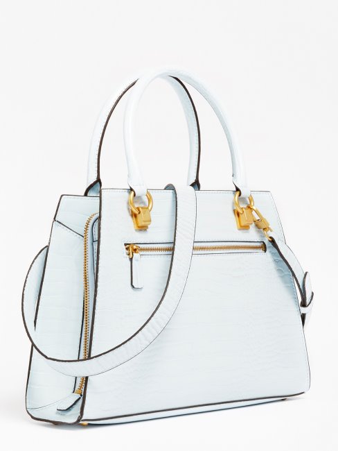 Sac à Main Guess Bleu Clair Imprimé Croco Stephi