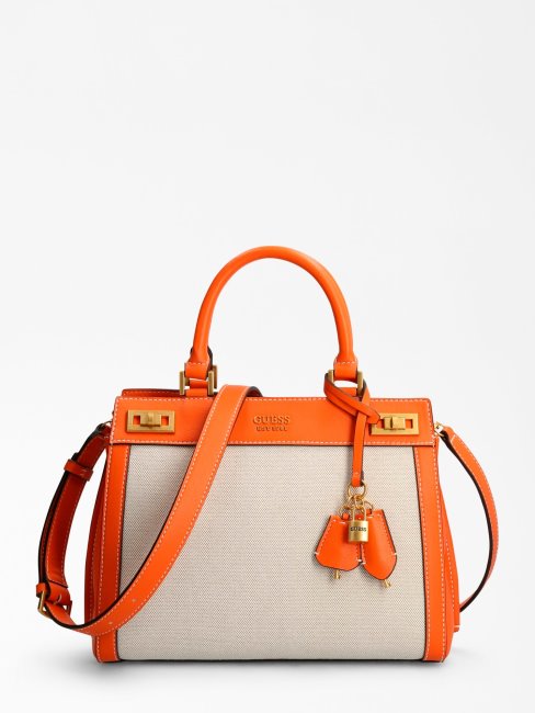 Guess Katey Logo Charm Sac à Main Orange