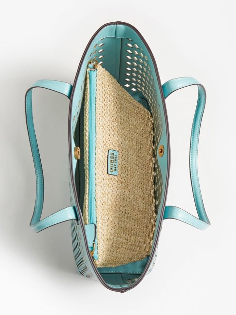 Bleu Clair Aqua Shopper Guess