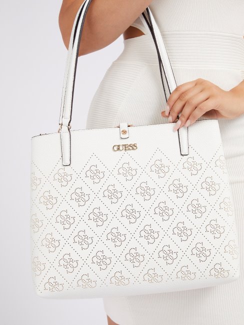 Amara 4g Logo Sac à Bandoulière Guess Blanc