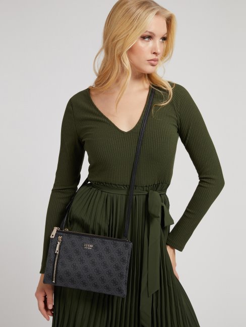 Sac à Bandoulière Guess Gris Multi Naya 4g Logo