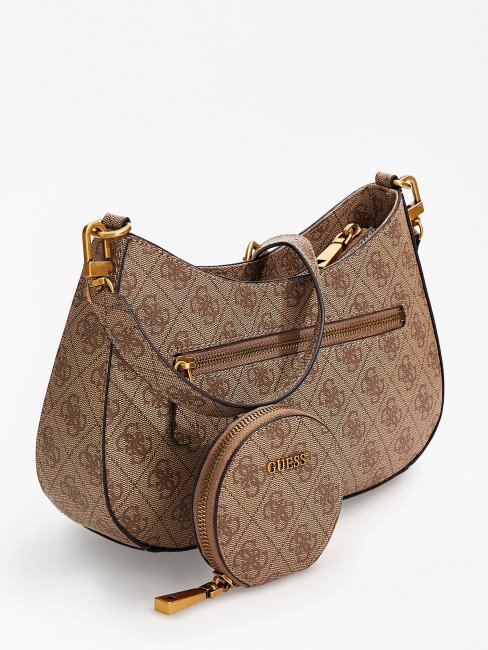 Sac Besace Logo Alexie 4g Guess Beige