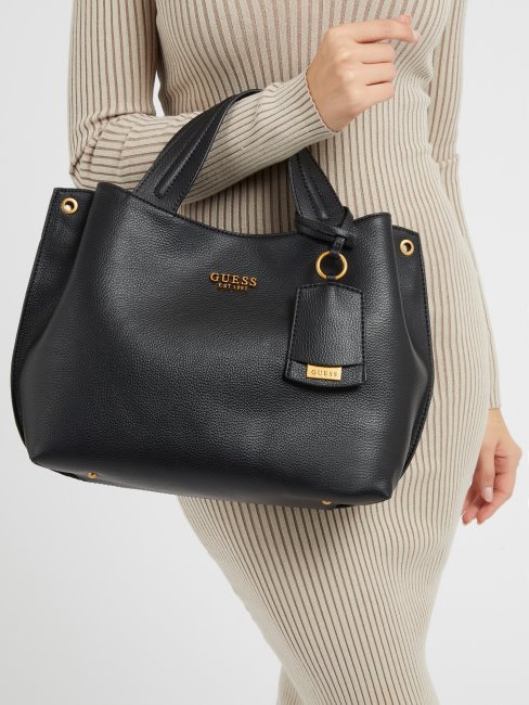 Sac à Main Noir à Charm Logo Guess Nell