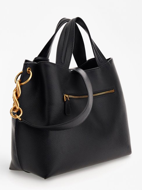 Sac à Main Noir à Charm Logo Guess Nell