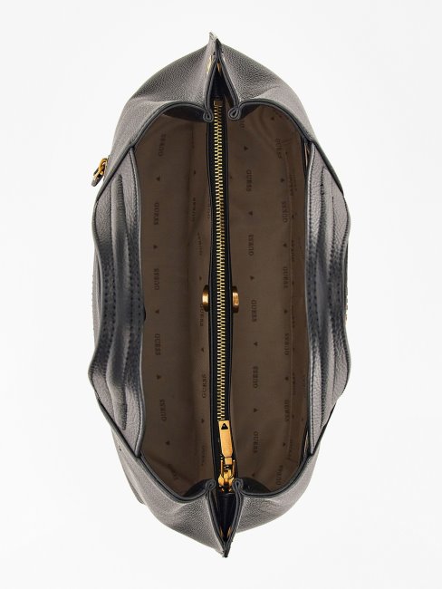 Sac à Main Noir à Charm Logo Guess Nell