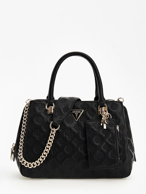 Sac à Main à Logo Estampé La Femme Noir Guess