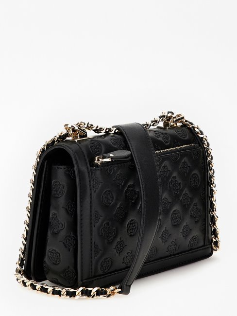 Abey Mini Sac à Bandoulière Logo En Creux Guess Noir