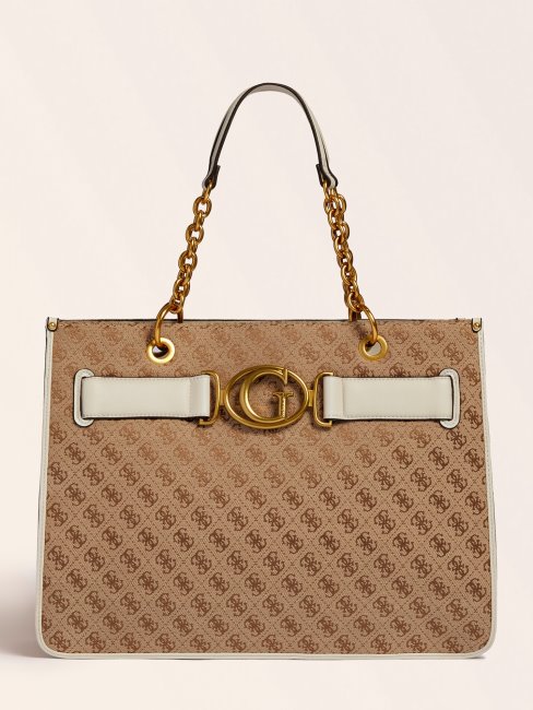 Guess Blanc Aileen 4g Logo Shopper