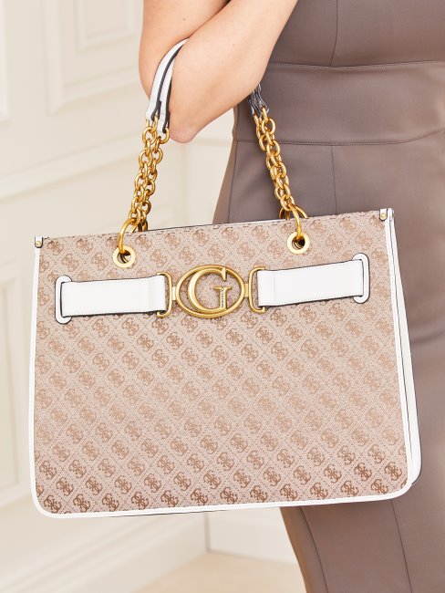 Guess Blanc Aileen 4g Logo Shopper