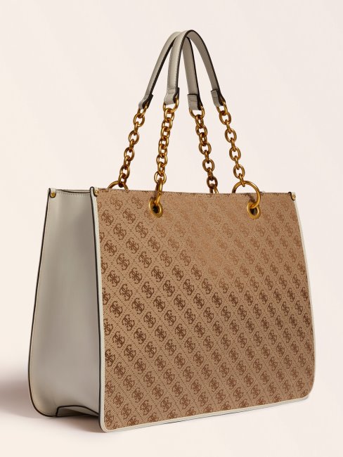Guess Blanc Aileen 4g Logo Shopper