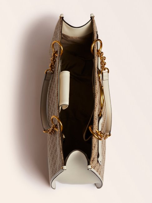 Guess Blanc Aileen 4g Logo Shopper