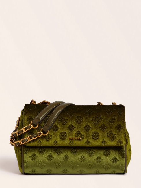Guess Kimi Sac Bandoulière En Velours Vert