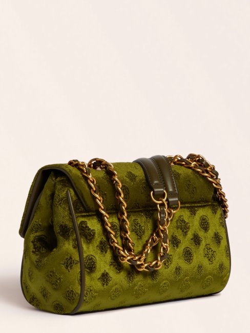 Guess Kimi Sac Bandoulière En Velours Vert