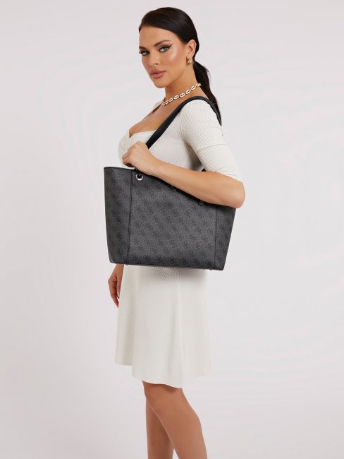 Noelle 4g ​​​​​​logo Shopper Guess Gris Multi