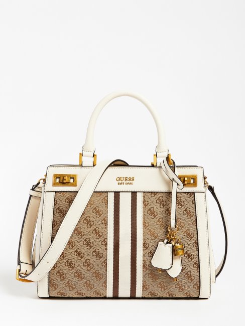Sac à Main Guess Katey 4g Logo Blanc