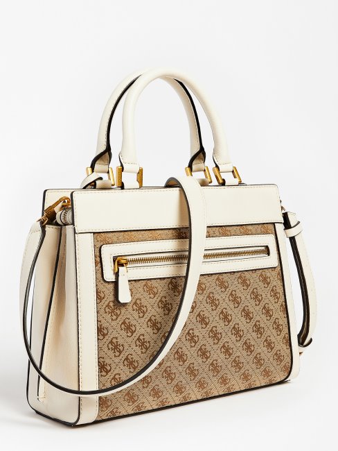 Sac à Main Guess Katey 4g Logo Blanc